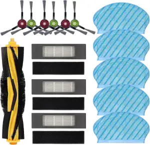 18 Stück Filterbürste Wischtuch Set für Ecovacs Deebot Ozmo 920 950, für Yeedi 2