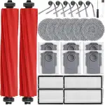 26 Stück Zubehör für Roborock QV 35A/QV 35S / QR598 / QR798 Saugroboter, 2 Hauptbürste, 6 Staubbeutel, 6 Wischpads, 4 HEPA-Filter, 6 Seitenbürsten, 1 Reinigungsbürste, 1 Schraubendreher