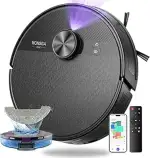 MONSGA Saugroboter mit Wischfunktion,5000Pa Saugkraft,180Min Laufzeit,Anti-Tangle-System,LiDAR Na...