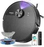 MONSGA Saugroboter mit Wischfunktion,5000Pa Saugkraft,180Min Laufzeit,Anti-Tangle-System,LiDAR Na...