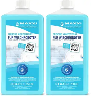 Maxxi Clean 2 x 750 ml Reinigungsmittel für Saugroboter mit Wischfunktion I Konz
