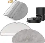 RongZy 4 Stück Wischtücher für Tapo RV30 Max Plus/ RV30 Max Wischmopp Mop für Tapo RV20 Max Plus/ RV20 Max Roboterstaubsauger Waschbar und Wiederverwendbar Ersatz