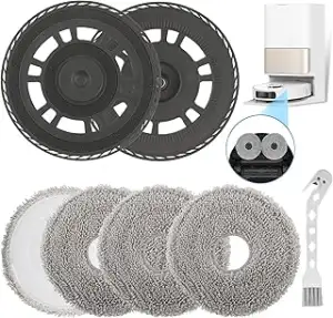 4 Wischtücher mit 2 Ersatzhalterung für Dreame L10S Pro Ultra Heat/L10S Ultra Gen 2/L20 Ultra/L40...