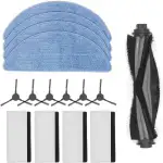 Zubehör Set Ersatzteile für Yeedi K650 Saugroboter - Packung mit 1 Hauptbürste, 4 Filters, 6 Seit...