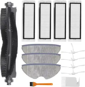Zubehör für 360 S7 S5 Saugroboter, 1 Hauptbürste & 4 Seitenbürsten & 4 HEPA Filt