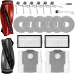 20 ZubehörSet für Roborock Saros 20 / Saros 10R / Qrevo CurvX/Qrevo Curv 2 Pro Staubsauger, 2 Hauptbürsten, 6 Seitenbürsten, 6 Wischtücher, 2 Filter, 2 Staubbeutel, 2 Reinigungswerkzeug