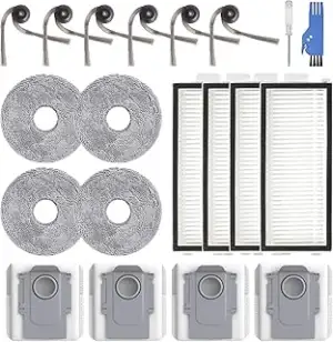 Zubehör für Roborock Saros Z70 Saugroboter, Ersatzteile Zubehörset mit 4 Staubbeutel 4 Filter 4 W...