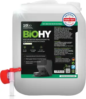 BiOHY Wischroboter Reiniger für Station mit Frischeduft (10L Kanister) + Auslaufhahn | Bodenreini...