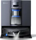 ECOVACS DEEBOT X12 OMNICYCLONE Care kit Saugroboter mit Wischfunktion, Glanzschwarz