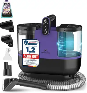 Motionflow Teppichreiniger Waschsauger mit Heizfunktion - 1200W Polsterreiniger 