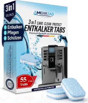3-in-1 Entkalkungstabletten für Kaffeevollautomaten & Kaffeemaschinen (55 Stück) - kompatibel mit...