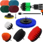 VIBRATITE Bürstenaufsatz Bohrmaschine Set, 20 Stück Bürstenaufsatz Akkuschrauber Bürste Reinigungsbürste Felgenbürste Scrubber Reinigung Kit, Power Scrubber für Bad, Felgen & Polster, Mehrfarbig