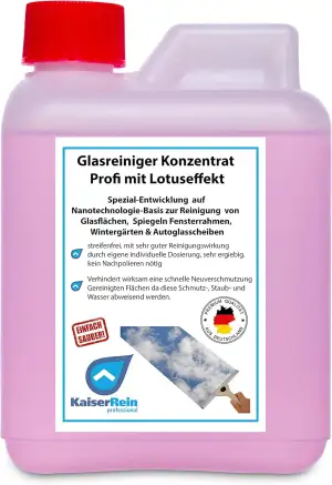 KaiserRein 500 ml Kanister Profi Glasreiniger & Fensterreiniger Konzentrat mit L