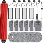 25 Stück Zubehör für Roborock QV35A QV35S QR598 QR798 Saugroboter | 1 Hauptbürste, 6 Staubbeutel,...
