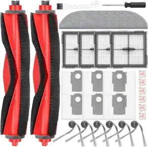 Pure Realm 32 Stück Zubehörset für Roborock Q10 S5+ Staubsauger, 2Hauptbürsten,6