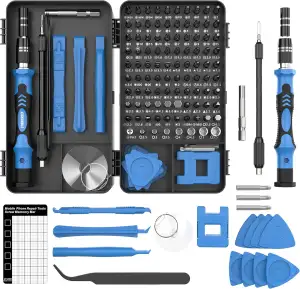 Feinmechaniker Werkzeug Set – 122-in-1 Präzisionsschraubendreher Set mit Magnetischen Bits – Mini Schraubenzieher Set für Handy Reparatur, PC, Laptop, iPhone, PS5, Uhren – Geschenk für Heimwerker