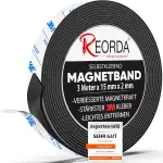 REORDA® Magnetband selbstklebend stark - Magnetstreifen selbstklebend mit starkem 3M Kleber - Magnetklebeband mit optimierter Magnetkraft - Magnet Klebeband