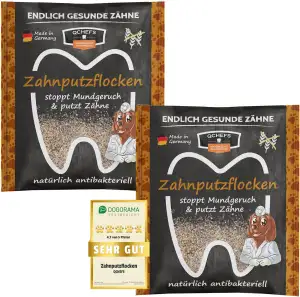 QCHEFS 2er Pack Großpackung Papie Zahnputzflocken für große Hunde - Zahnpflege H