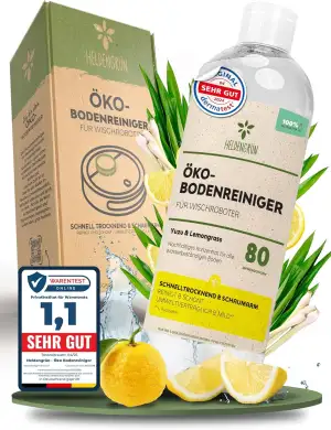Heldengrün® Öko Bodenreiniger für Wischroboter [YUZU & LEMONGRASS] Dermatologisc