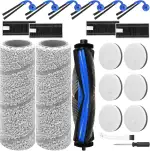Pure Realm 21 Stück Zubehörset für ECOVACS X11 OMNICYCLONE Saugroboter, 1 Hauptbürste, 2 Mopp Reinigungswalze, 6 Wattefilter, 6 Seitenbürsten, 4 Filter, Staubsauger-Zubehörsatz