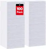 HOMEXCEL Weiß Microfasertücher 100 Stück, Mikrofasertücher Mikrofaser Reinigungstücher Putzlappen Küch Geschirrtücher für Küche,Glas, Auto, Motorrad, Fenster, 30 x 30 cm