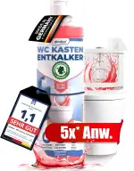 WC Spülkasten Reiniger Entkalker, Extra starker Kalklöser für Aufputz und Unterputz Toilettenspülkasten, löst Sclamm und Kalk Krusten der Spülkästen Mechanik (0,5 Liter)