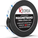 REORDA® Magnetband selbstklebend stark - Magnetstreifen selbstklebend mit starkem 3M Kleber - Magnetklebeband mit optimierter Magnetkraft - Magnet Klebeband