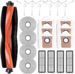 21 Stück Zubehörset für Xiaomi Robot Vacuum X20+ / X10+ Saugroboter, Ersatzteile 1 Hauptbürste 6 Staubbeutel 4 Wischtücher 6 Seitenbürsten 4 Filter(Nicht kompatibel mit Xiaomi X20 Max / X20 Pro)