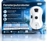 Fensterputzroboter mit Sprühfunktion, 5600 Pa Fensterroboter mit Intelligenter Navigation, 3 Reinigungsmodi, Sicherheitsseil und UPS, für Fenster, Glas, Spiegel und Fliesen