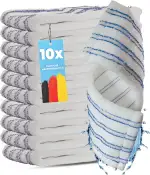 10x Profi Microfaser Wischbezüge mit Abrasiv-Streifen – Profi Ersatz-Bezüge für 40 cm Mopphalter – Wischmopp Ersatzbezug ideal für Parkett, Laminat, Fliesen uvm | Wischbezug 40cm