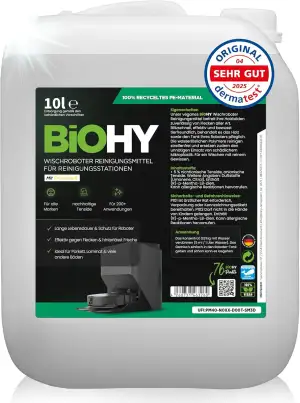 BiOHY Wischroboter Reiniger für Station mit Frischeduft (10L Kanister) | Bodenreiniger Wischrobot...
