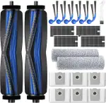 21 Stück Zubehör Kompatibel mit ECOVACS DEEBOT T80 Omni Saugroboter, mit 2 Hauptbürste, 6 Staubbeutel, 2 Roller Wischwalze, 4 Filter, 6 Seitenbürsten, 1 Reinigungswerkzeug, T80 Omni Zubehörset